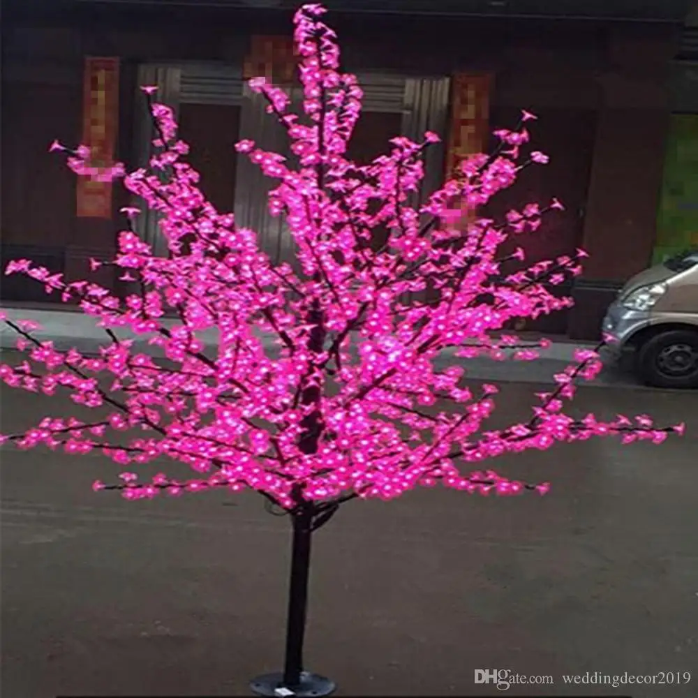 1.5M Height ArtificialCherry Blossom Tree Light Landscape Wedding Luminaria Outdoor Lighting Lamp  Waterproof Chrismas Tree