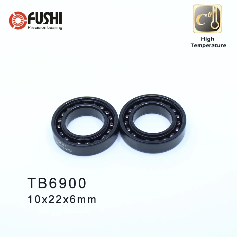 6900 High Temperature Bearing 10*22*6 mm ( 2 Pcs ) 500 Degrees Celsius Thin Section Bearings Full Ball Bearing