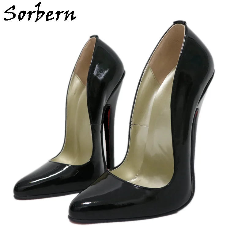 

Sorbern Sexy 16Cm Fetish Pump Shoes Female Ladies Heels Slip On Sissy Boy Lady Shoes High Heels Pointe Stilettos Custom Color