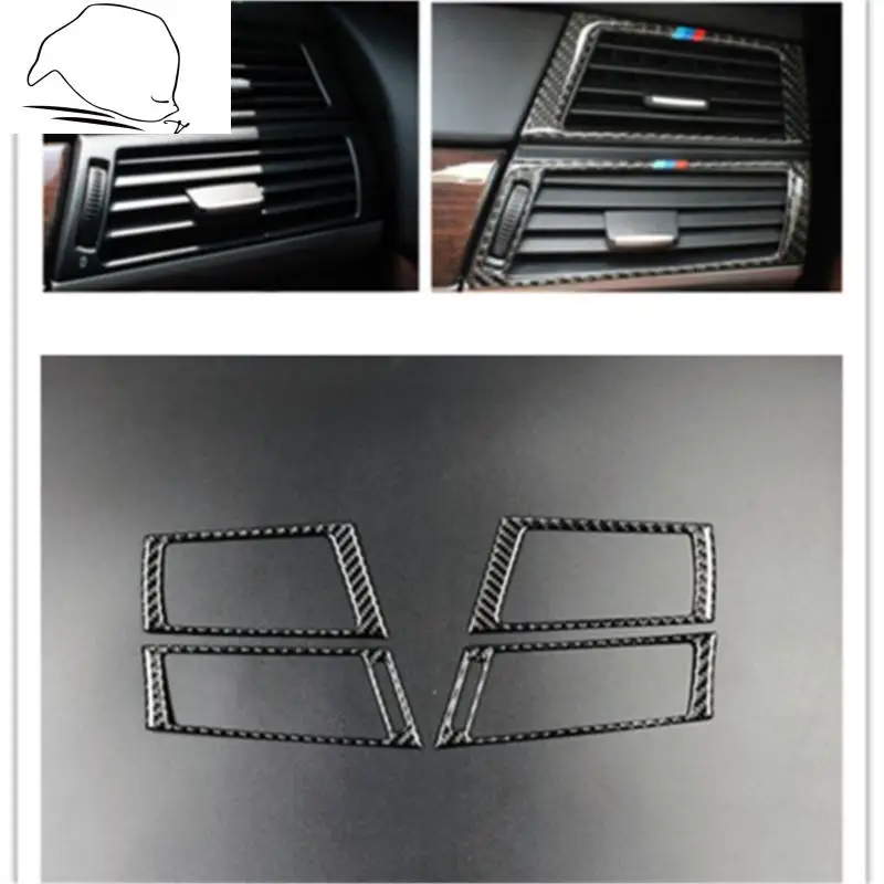 

For BMW E70 X5 E71 X6 Car Styling Carbon Fiber Side Air Conditioning Outlet Decorative Frame Cover Trim