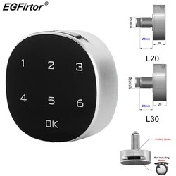 Cerradura de puerta con contraseña electrónica inteligente, dispositivo de seguridad antirrobo con pantalla táctil, teclado de armario de madera, para cajón y oficina