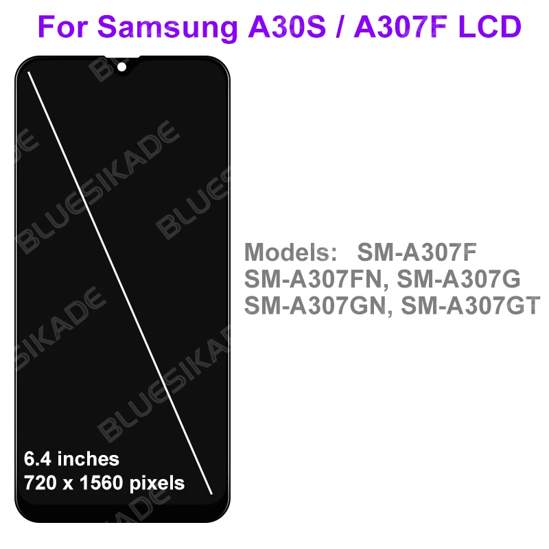 Go! 6.4" Super AMOLED For Samsung galaxy A30 A30S LCD SM-A30 A305 Display Touch Screen For Samsung SM-A30S A307F Assembly