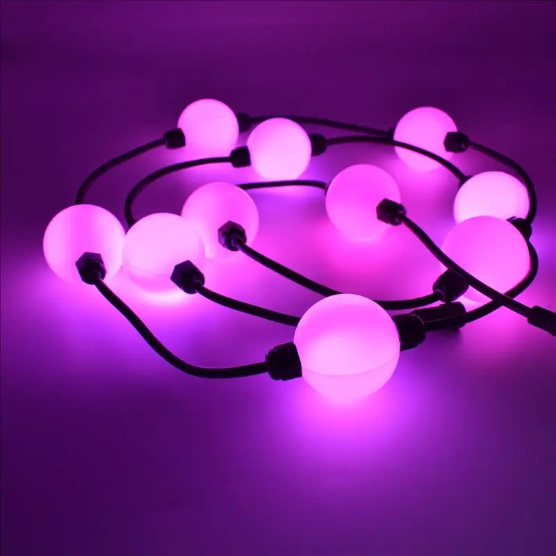 100X WS2811  360degree 3D effect full color led ball milky cover 10PCS per string