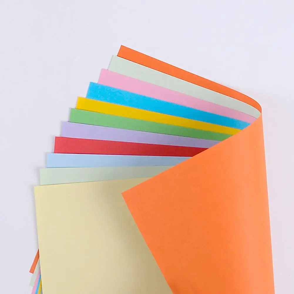 100Pcs Mix Color Multifunction A4 Crafts Arts Paper Office School Supplies