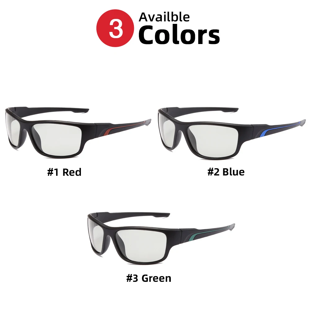 2024 Photochromic Men Cycling Sunglasses Sports Color Changing Polarized Outdoor Goggle Bike Women Cycling Glasses