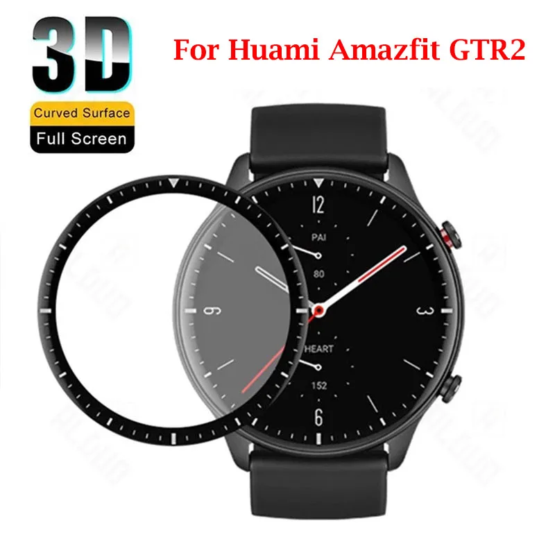 3D Curved Edge Protective Film For Xiaomi Huami Amazfit GTR 2 2e GTR 3 Pro Full Screen Protector Film