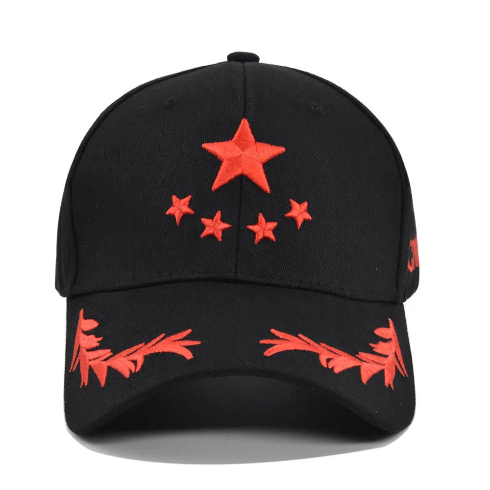 Baseball Cap Snapback Hat China flag Letters embroidery Pentagram Sun hat Spring Autumn baseball cap Hip Hop Fitted Cap