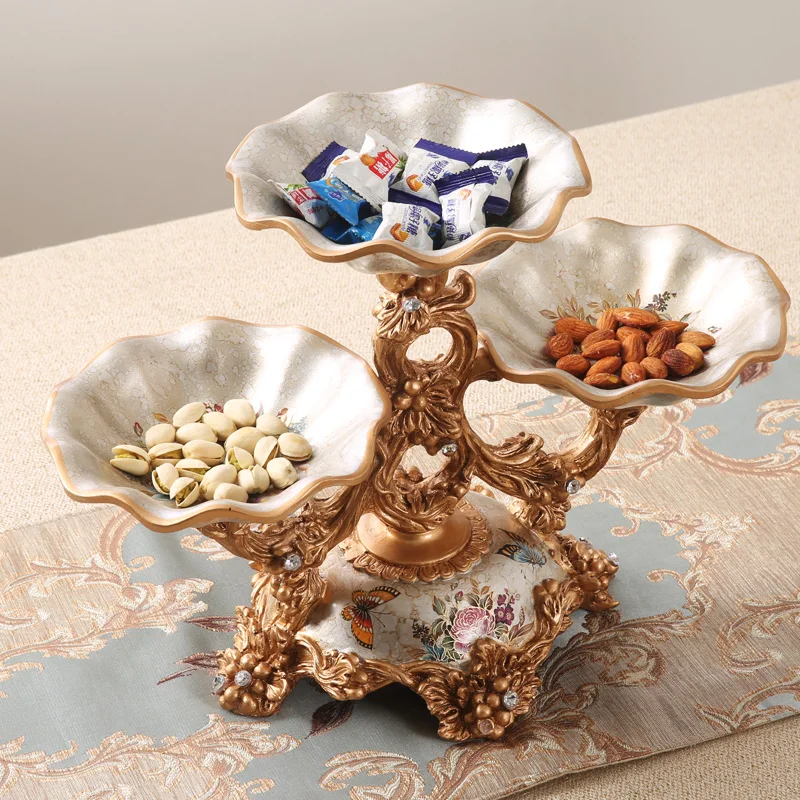 American household large dried fruit plate living room snack plate European high-end candy plate creative coffee table LB1259