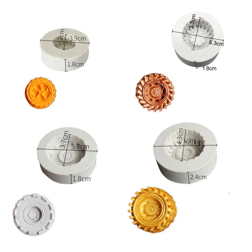 The Wheel Silicone Mold Sugarcraft Cookie Cupcake Chocolate Baking Mold Fondant Cake Decorating Tools