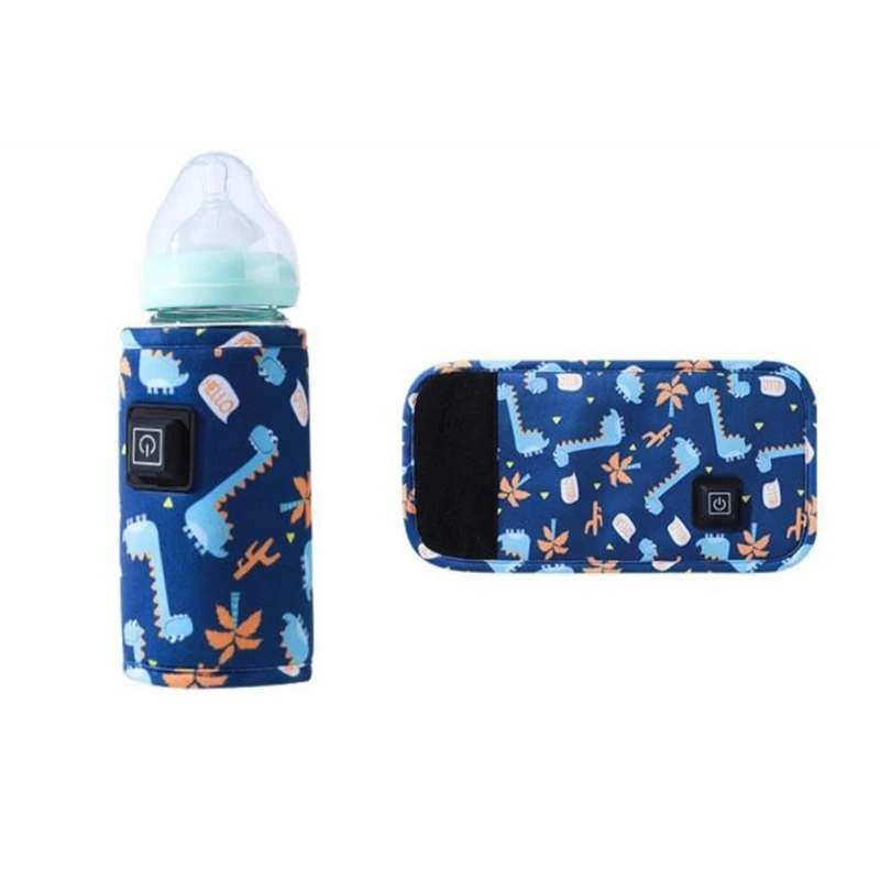 Przenośny USB podgrzewacz do butelek dla niemowląt podróży podgrzewacz do mleka dla niemowląt butelka do karmienia z podgrzewaną wodą pokrywa izolacji termostat podgrzewacz do żywności