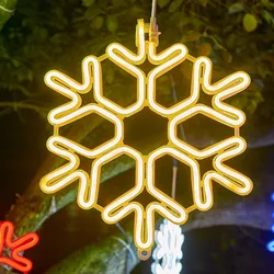 Snowflakes Christmas String Lights Outdoor Garden Charistmas Tree Snowfall Fairy Garland Light Wedding Party Hanging Fairy Light