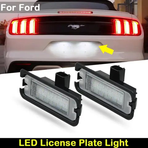 Для Ford Mustang 2015-2019 Автомобильный задний белый светодиодный светильник номерного знака