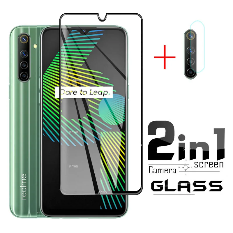 2 in 1 RMX2040 Tempered Glass For OPPO Realme 6i full screen Protector Camera lenss Film for realme6i real me 6i 6 i Glass