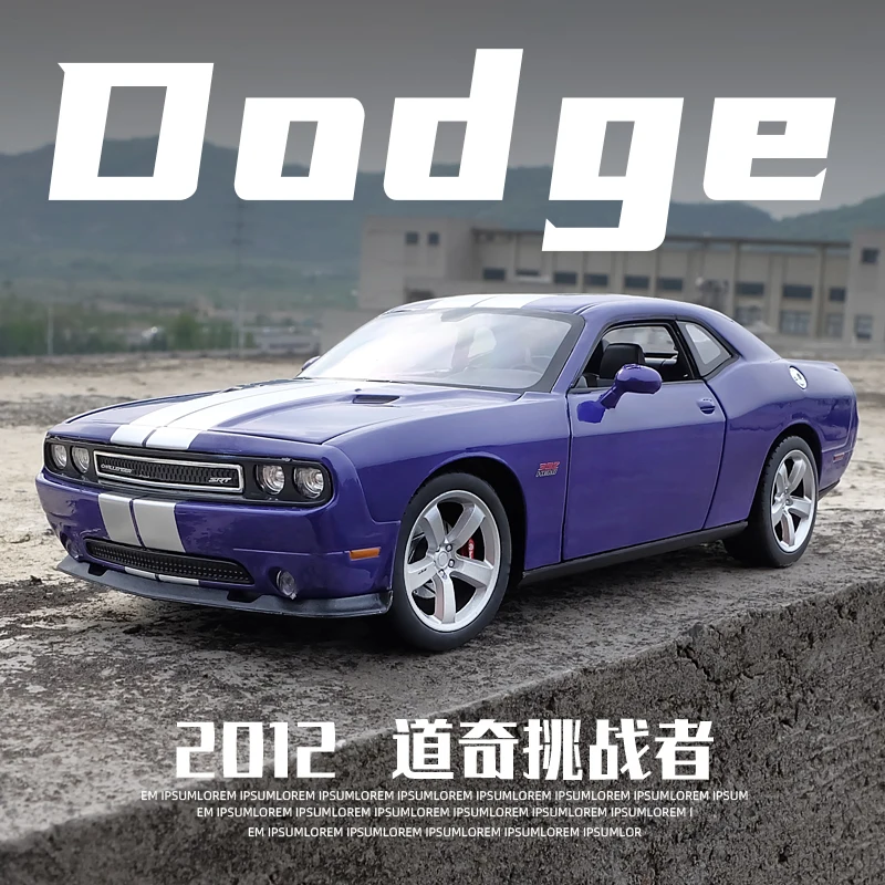 

Модель автомобиля из сплава Welly 1:24 DODGE 2012 Challenger керамическая, игрушечные машинки, сборные подарки, транспортная игрушка без дистанционного управления