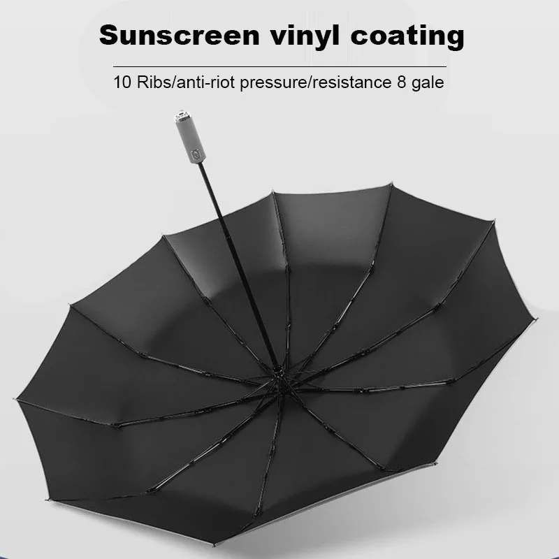Large Size Foldable Strong Windproof Travel Umbrella Rain Women Family 130cm Big Paraguas 3 Folding Rain Storm Umbrella for Men