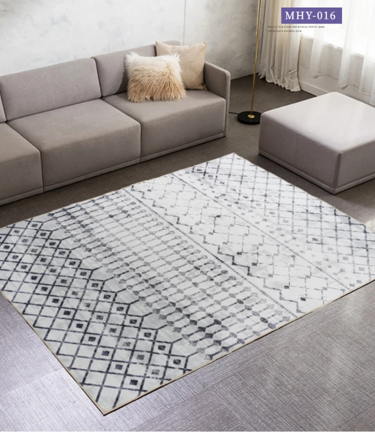 Retro Black White Rugs Carpet for Home Living Room Sofa Coffee Table Mat Morocco Bedroom Carpet Home Decor Europe Vintage Rug
