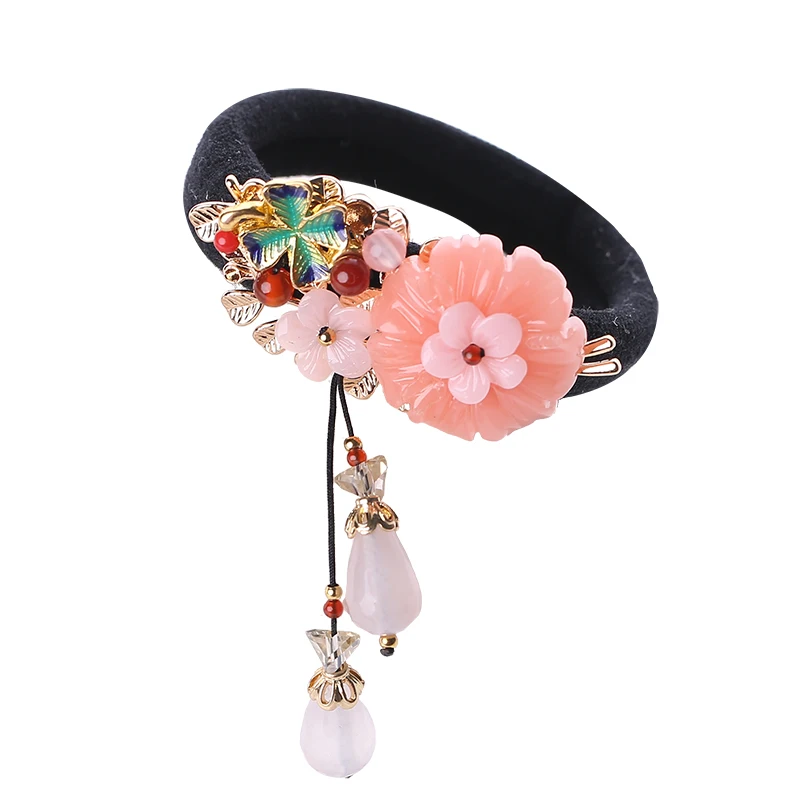 Personalized Ethnic Hair Rings Women Handmade Retro Hair Ropes China  Hair Accessories crude flexibility Head Ornaments