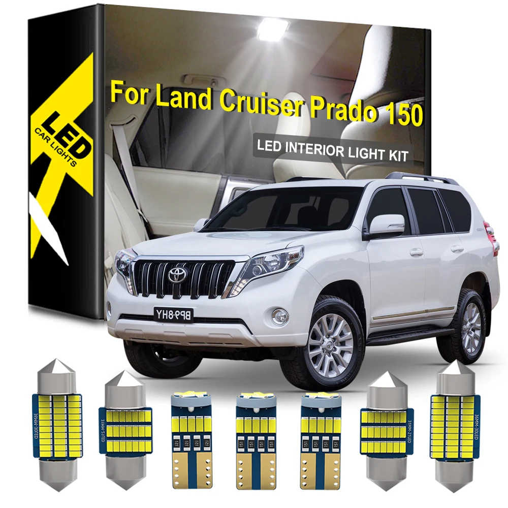 

BMTxms 17Pcs Error Free LED nterior Light Kit For Toyota Land Cruiser Prado 150 2010-2014 2015 2016 2017 2018 Lamp Accessories