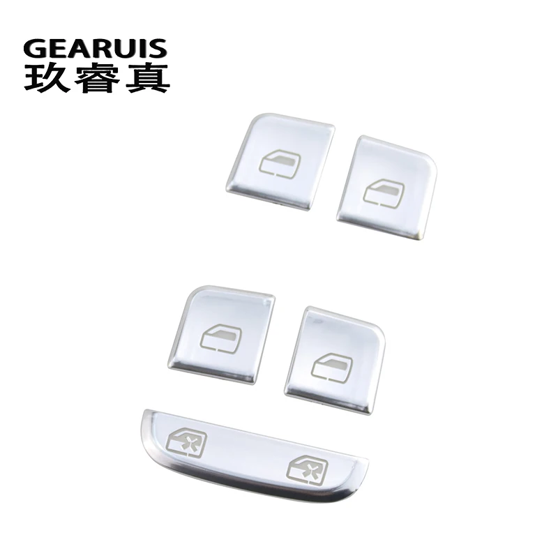 Car Styling For Audi A4 B8 S4 A5 S5 RS4 Interior Door Window Glass Switch Buttons Frame Covers Stickers Trim Auto Accessories