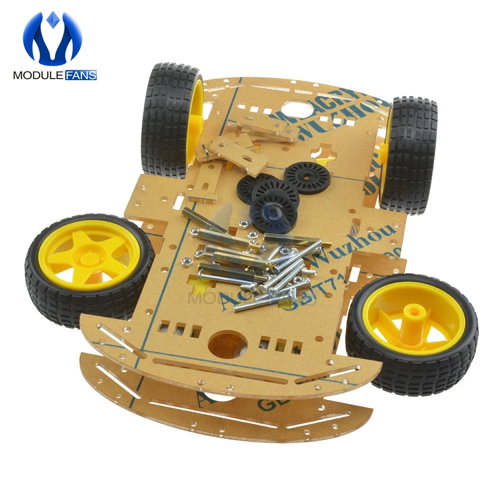 4WD Robot Smart Car Chassis Kits with Speed Encoder For Arduino 51 M26 DIY Education Kit Diy Electronic Battery Box