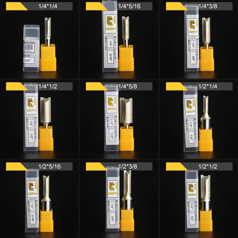 Due Doppio Flauti Dritti Slot di Legno di Frese E Taglierine Per Micro SIM Solido Carburo di Foma Router di CNC Bit Fresa Ferramentas Para Madeira