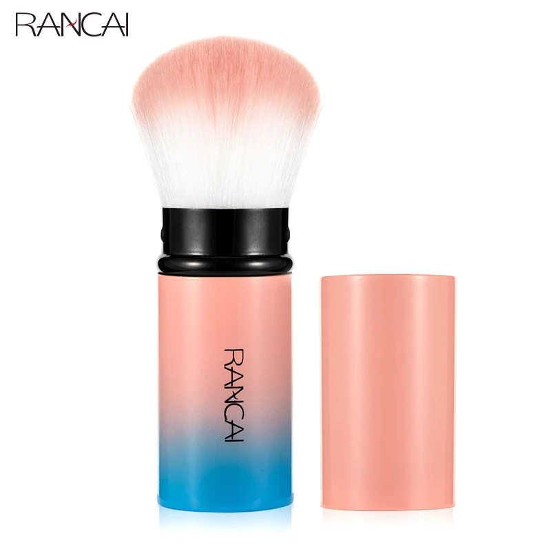 RANCAI 1pcs Professional Retractable Makeup Brushes Blusher Powder Foundation Facial Eyes Concealer Kabuki Brush Cosmetic Tools