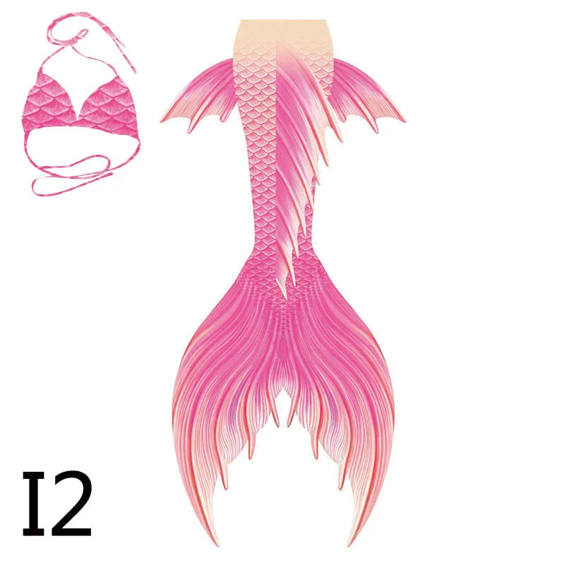 2021 new mermaid super long fishtail swimsuit bra cosplay summer swimming aquarium mermaid show training suit can be customized