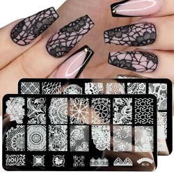 Lace Nail Stamping Plates Mandala Geometric Flowers Nail Art Stamp Templates Polish Printing Stencils Manicure Tools