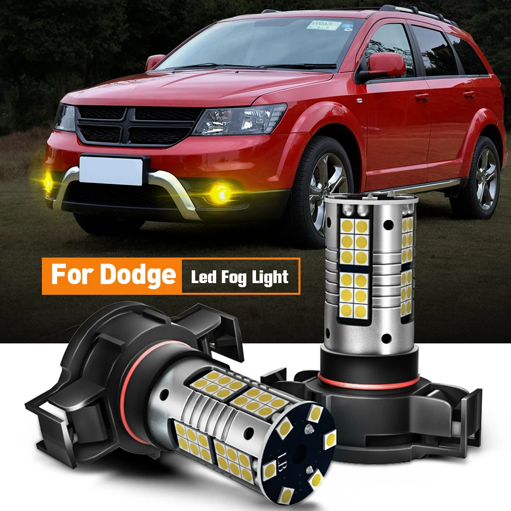 2pcs LED Fog Light Blub Lamp PSX24W 2504 Canbus For Dodge Avenger Caliber Charger Durango Journey Nitro Grand Caravan Challenger