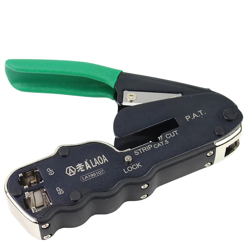 LAOA 6P/8Pคีมเครือข่ายเครือข่ายเครื่องมือแบบพกพาMultifunctional CABLE Wire Stripper CRIMPING CRIMPINGคีมเครื่องมือของขวัญกล่อง