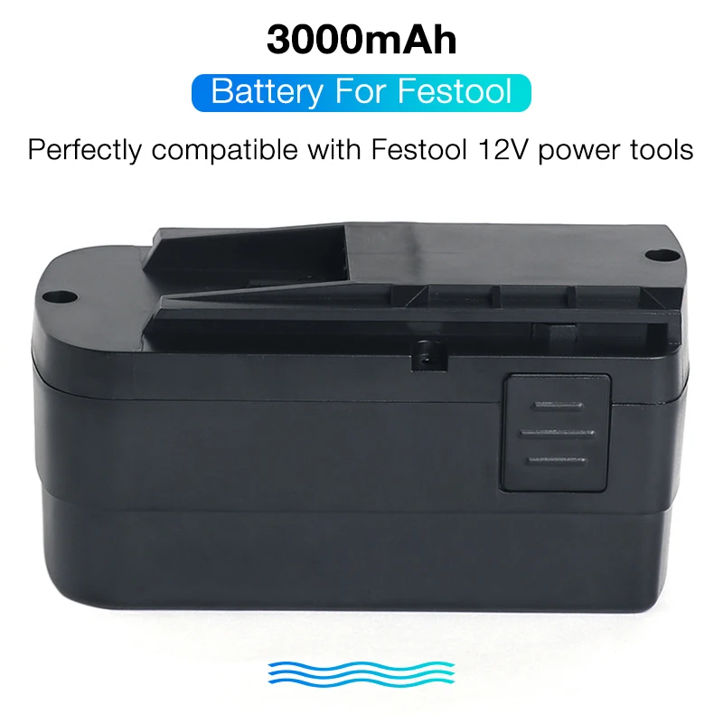 3300mAh Ni-MH 12V Rechargeable Battery for Festool TDK Series TDK12 BPS12 BPS12S BPS12C 491821 494522 Power Tools Batteries