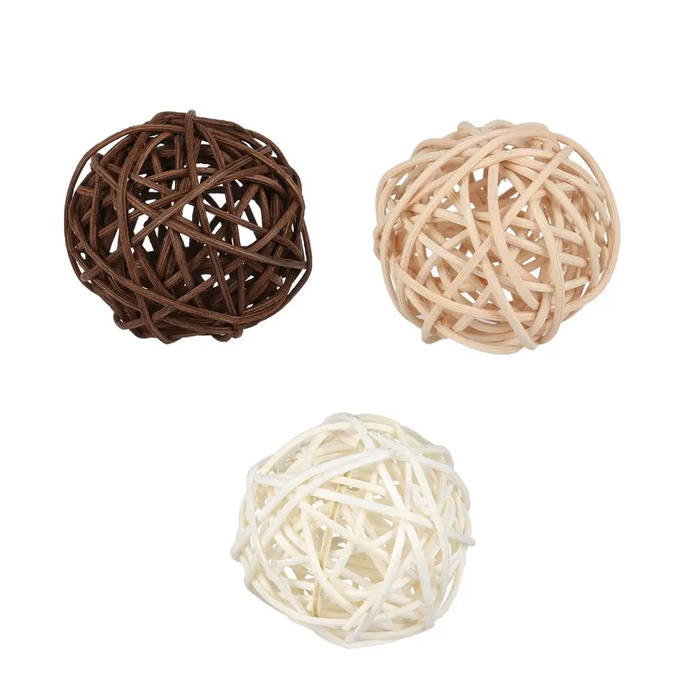 Gift Hanging Pendants Wedding Party Supplies Wood Coffee White Rattan Ball Heart Stars Home Decorations Christmas Tree Ornament