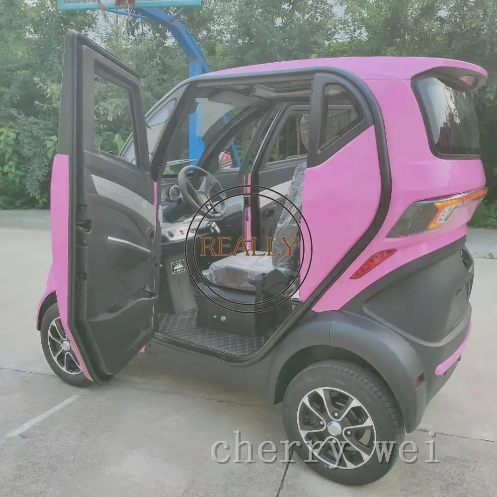 4 Wheels 3 Seats 3 Or 4 People Electric Car Mini 4 Wheels Electric Mobility Scooter Electric Mini Car Lithium Battery CKD