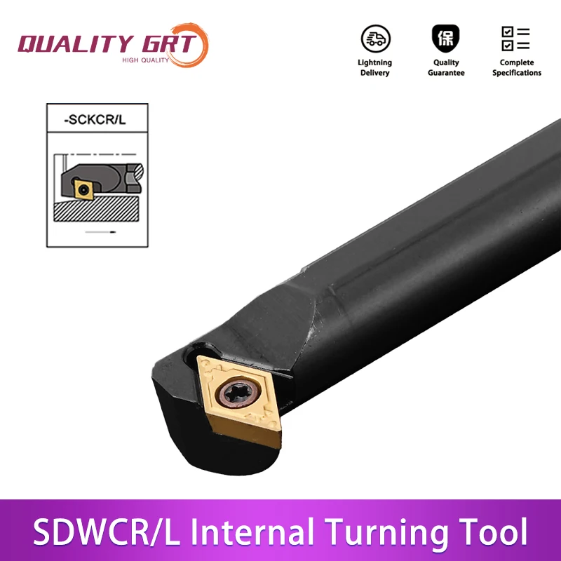 

Q.Grt S10K-SDWCR07 S16Q-SDWCR07 S16Q-SDWCR07 Internal Turning Tool Holder Carbide Inserts DCMT SDWCR/L CNC Lathe Cutting Tools