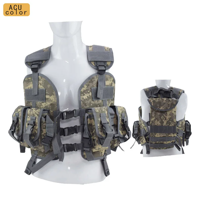 Men\'s Outdoor Camouflage Tactical Vests Military Equipment Army Combat Body Armor Hunting War Game Airsoft Vest With Water Bag