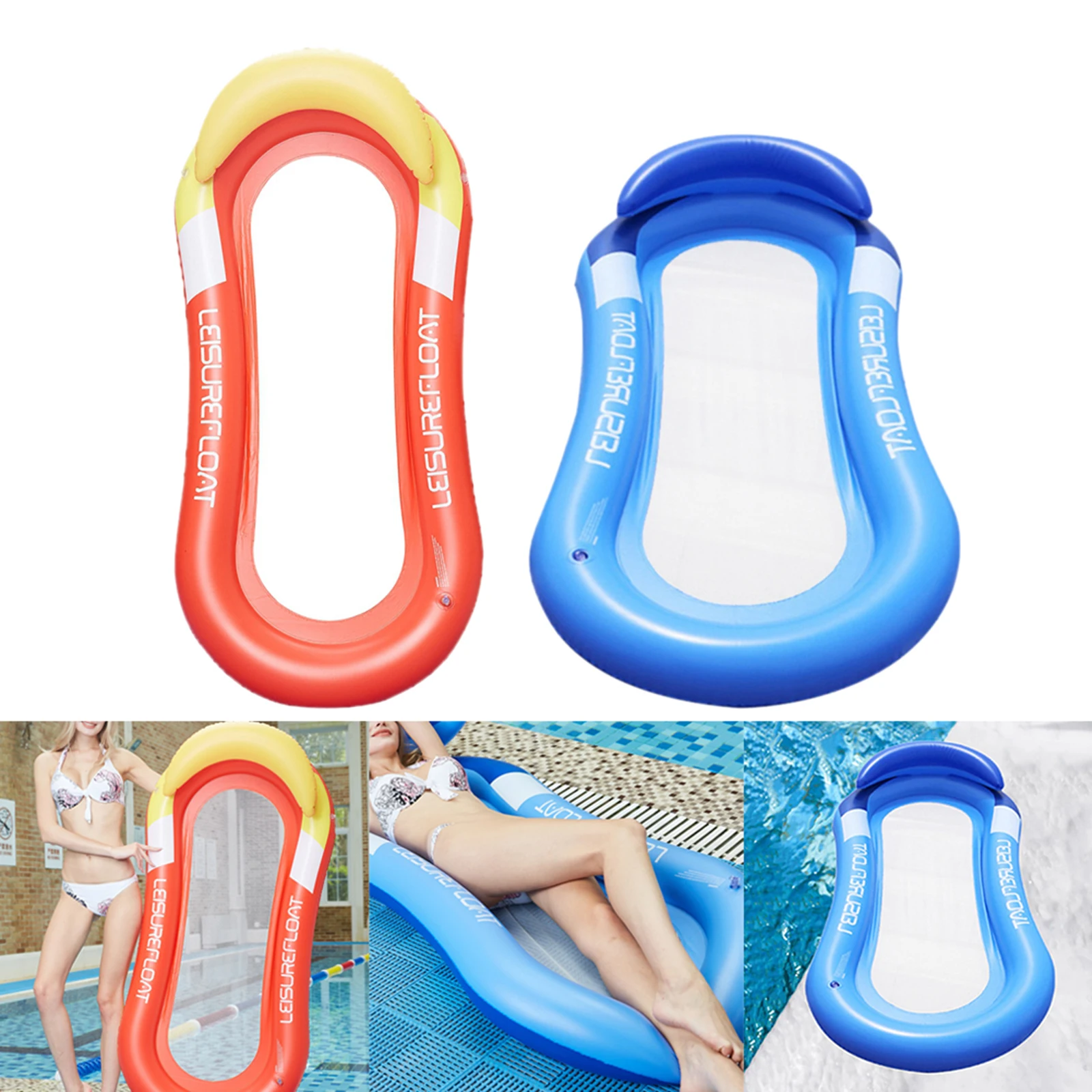 Hamaca de agua reclinable, colchón flotante inflable, anillo de natación en el mar, juguete de fiesta en la piscina, cama de salón para nadar, nuevo