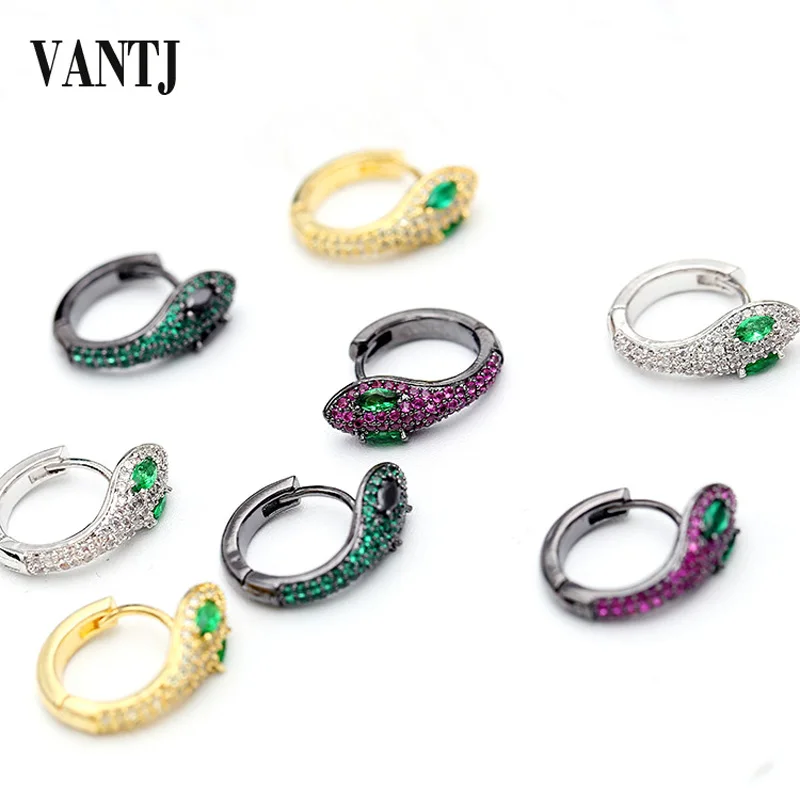 VANTJ 100% Natural Diamond Earrings Real 14k Gold AU585 0.3ct Diamond Emerald  Fine Jewelry For Wedding Party Women Lady Gift