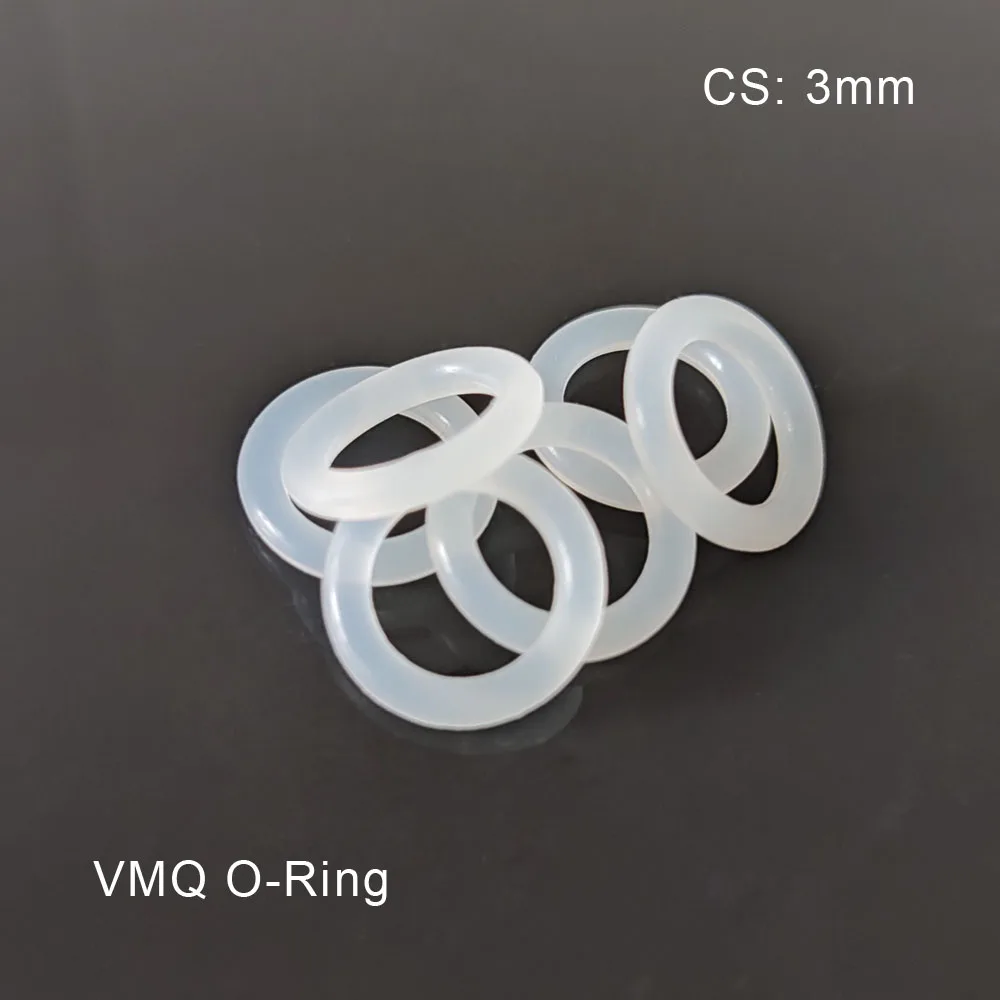 10pcs VMQ O-Ring Seal CS 3mm Thickness Silicone Rubber Gasket Outer Diameter OD9/10/11~34/35/36mm Washer For High Temperature