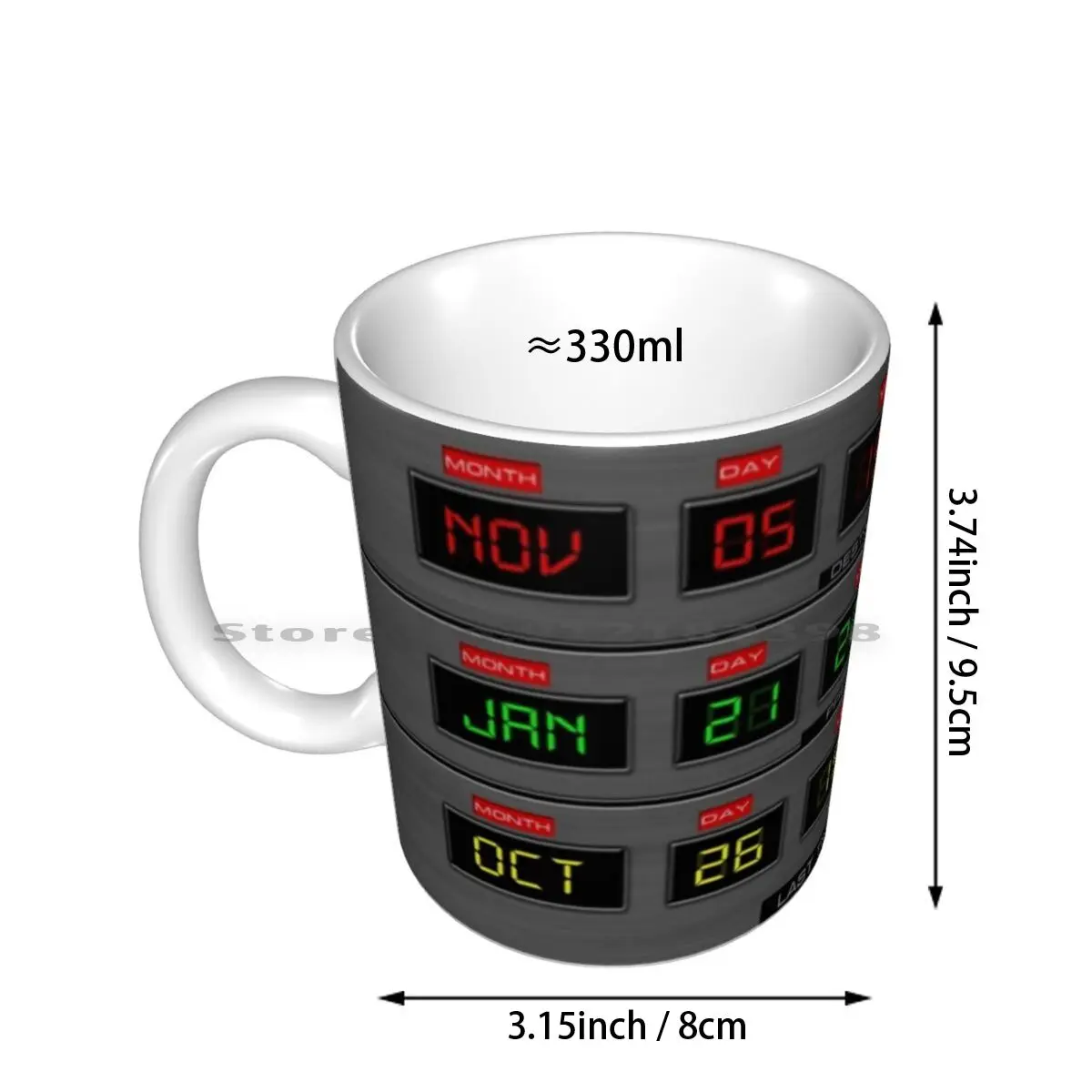 Back To The Future Ceramic Mugs Coffee Cups Milk Tea Mug Back To The Future Hover Board Creative Trending Vintage Gift Bottle