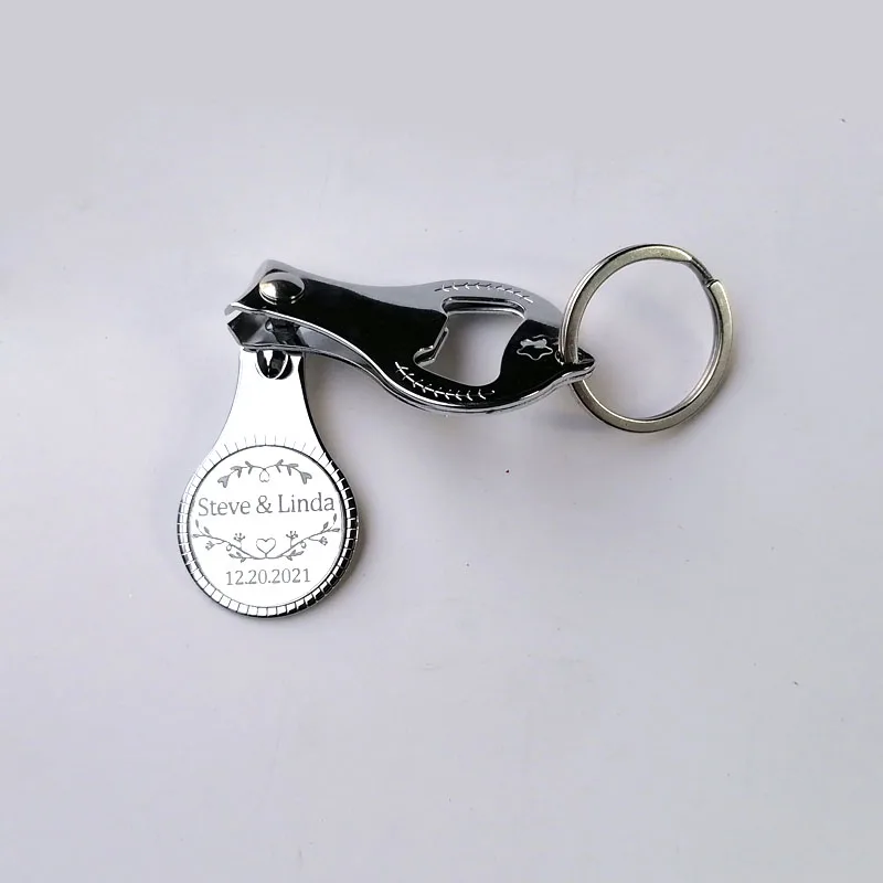 Free Customized Beer Opener, Key Chain Ring Logo, Nail Clipper, Restaurant Promotion, Giveaway Gifts for Wedding Party Event