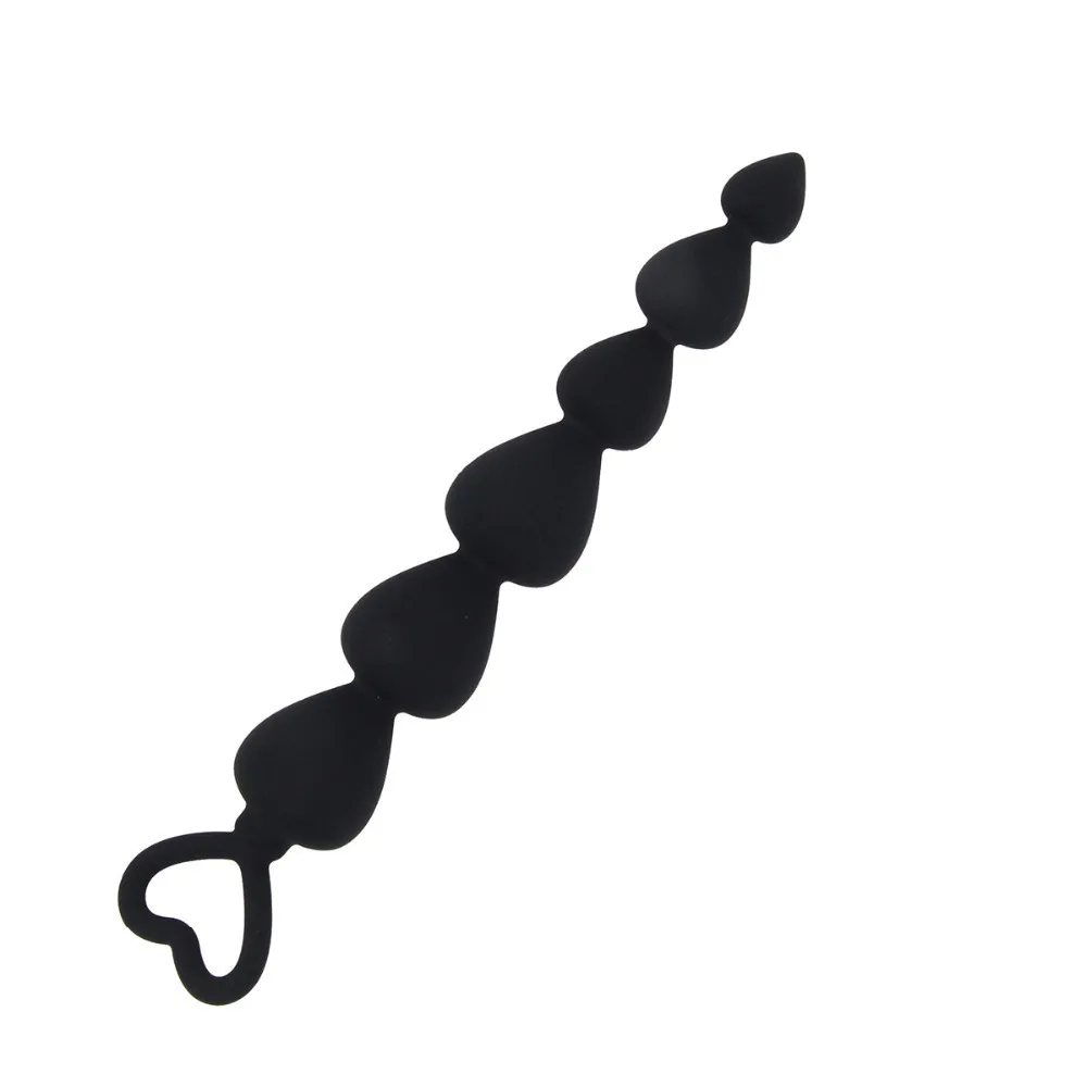 6 Beads Anal Silicone Butt Plugs Ball Ass Massage Anal Butt plug Dilator Long Anal plug Adult Sexual Toys for Gay Men Woman