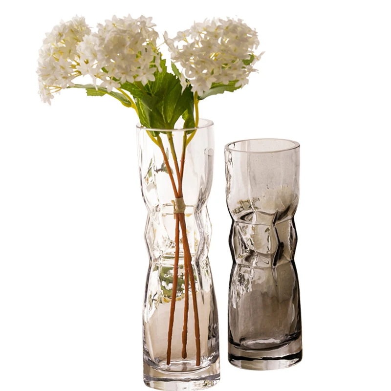 Glass Vase Unique Practical Durable Creative Exquisite Stylish Fashionable Flower Bottle Flower Holder Vase Decor Decorative Vas