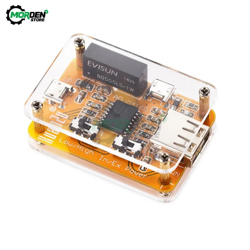 ADUM4160 USB to USB Isolator Module Audio Noise Eliminator Industrial Isolator Protection 1500V Digital Module with Acrylic Case