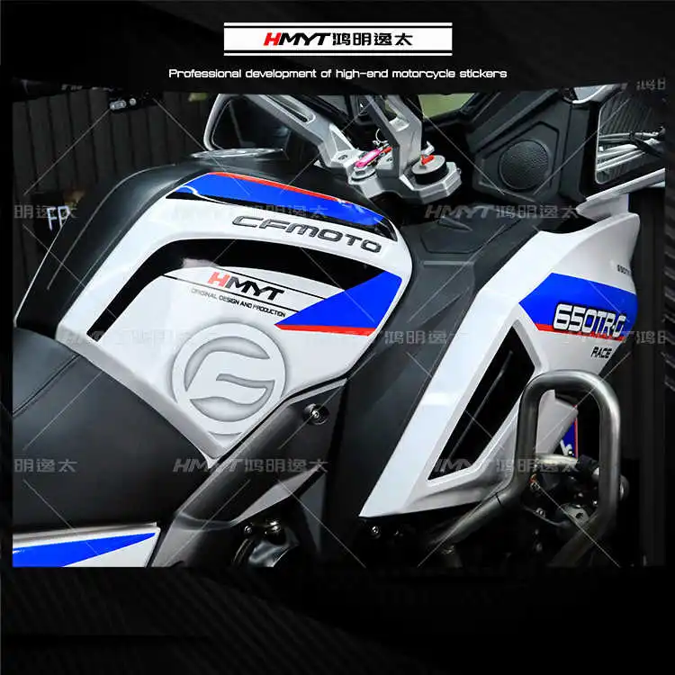 for Cfmoto Guobin Refitted Print 650 Tr-g Whole Car Waterproof Decal Windshield Fishbone Oil Tank Film