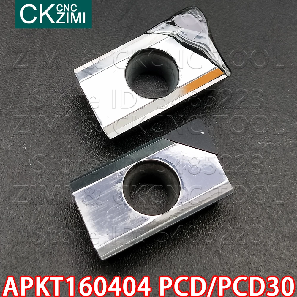 Nait160404 PCD 160404 PCD30 شفرة تحول الماس أداة تحول مخرطة المعادن إدراج nait 160404 للنحاس والألمنيوم