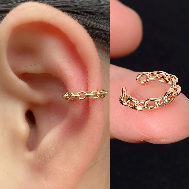 1Pc Helix Cartilage Conch Fake Piercing Jewelry Adjustable Wrap Ear Cuff No Piercing Conch Tennis Cuff Earring