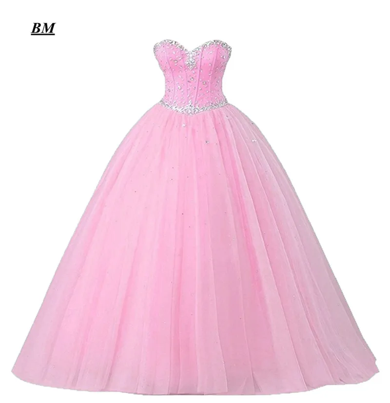 Bm tule vestido de baile quinceanera vestido 2019 querida doce 16 vestido de miçangas vestido de festa de formatura debutante 15 anos bm207