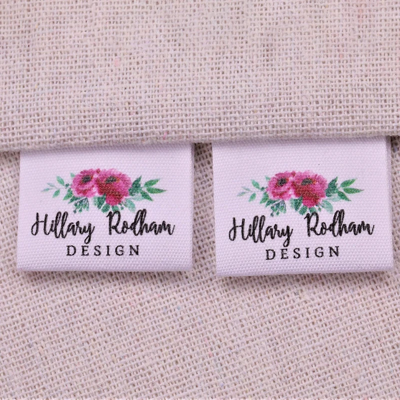 Mate Regular 30x60mm Custom Clothing Labels-Personalized Brand Organic Cotton Ribbon Labels Logo or Text Sewing DIY Labels 100