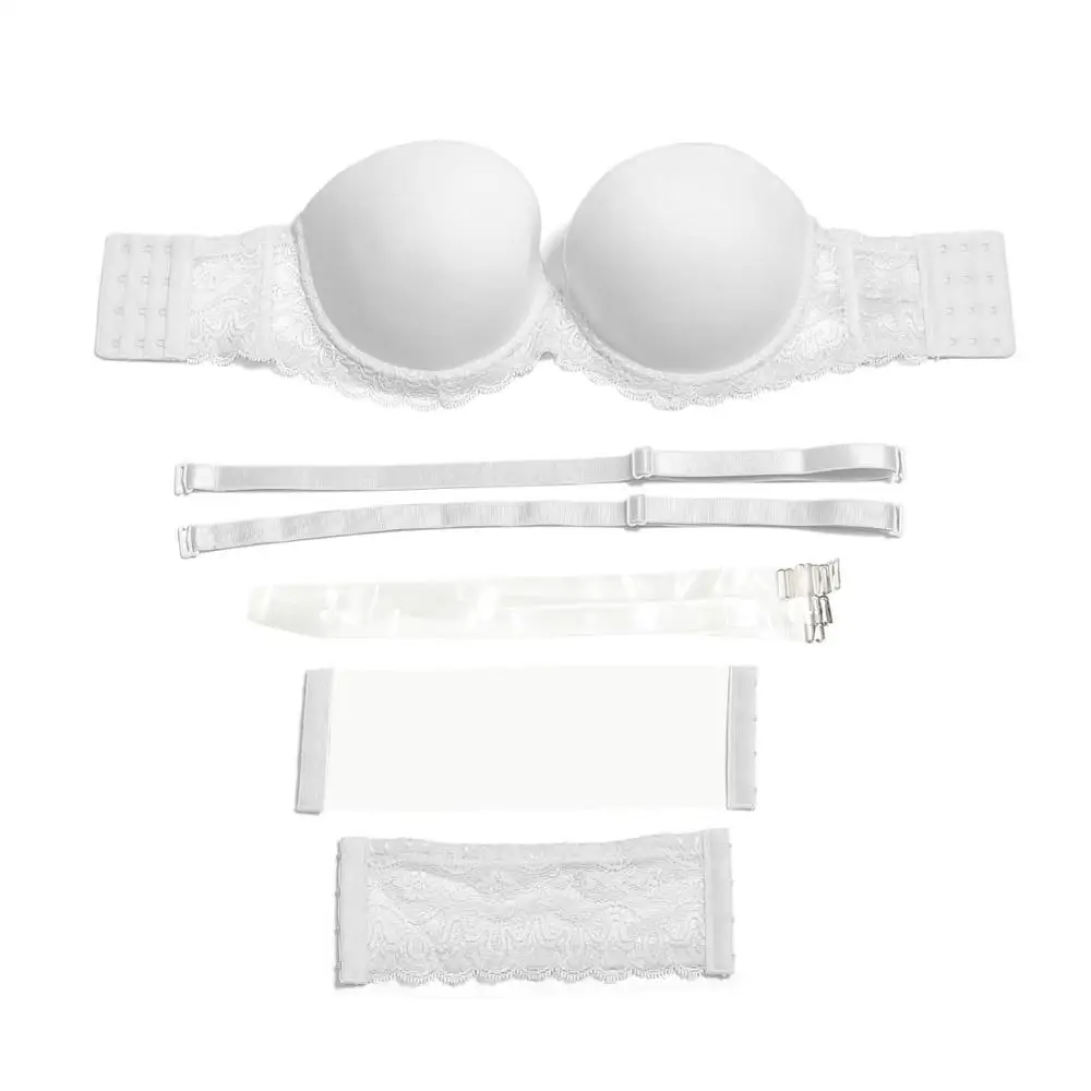 New Sexy Plunge Bras Women Strapless Multiway Anti-slip Thin Push Up Wedding Bra 70 75 80 85 90 95 100 105 B C DD DDD E F G Cups