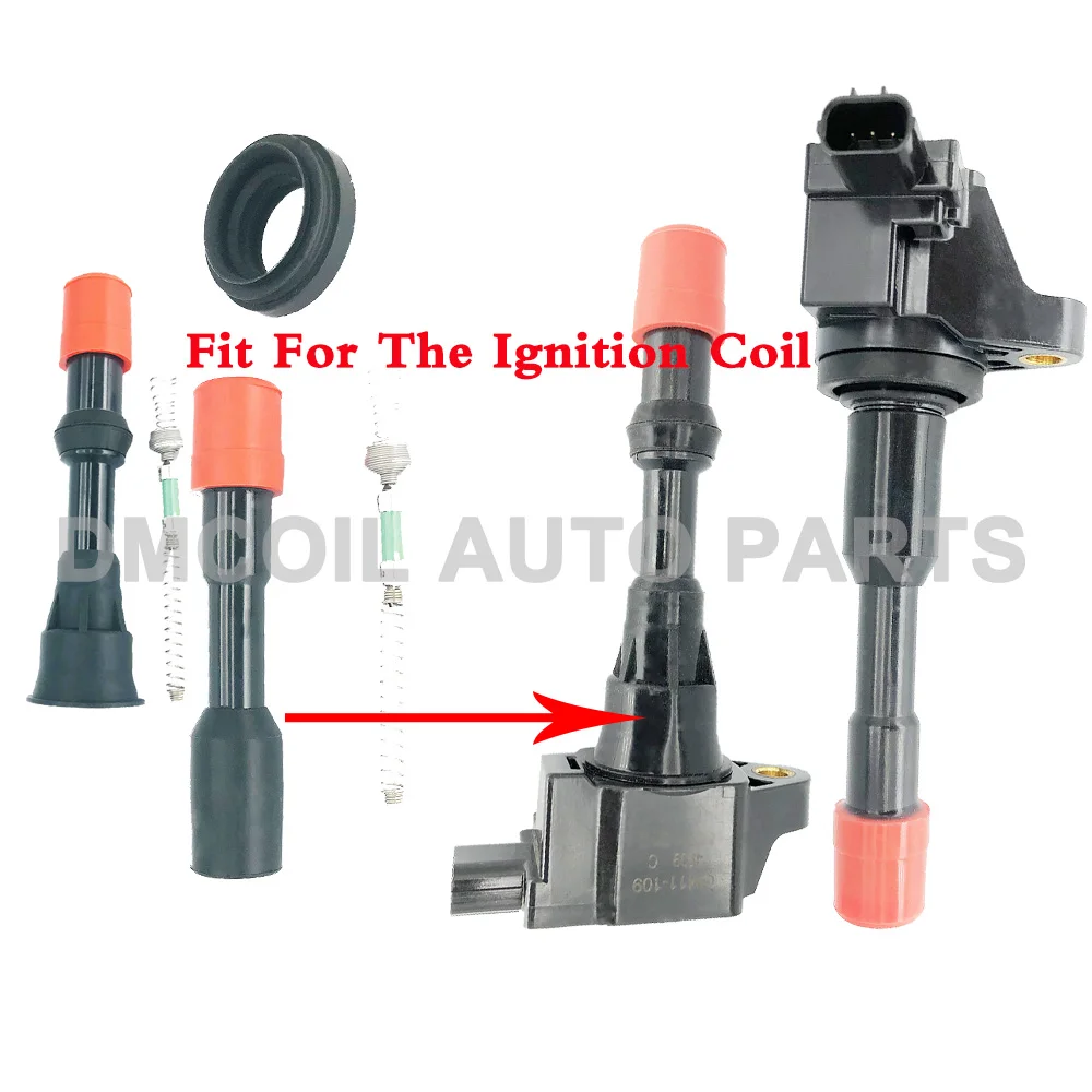 8 PCS IGNITION COIL BOOTS WITH RESISTANCE AND RING FOR HONDA CIVIC VII VIII FIT ARIA FIT II JAZZ CITY (02-08) CM11108 CM11109